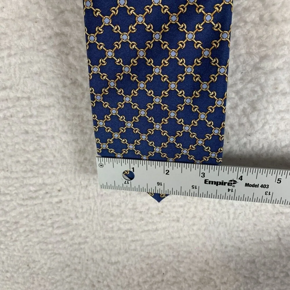 Jos. A. Bank Executive Collection Neck Tie Men's Blue Geometric Silk Formal 9591